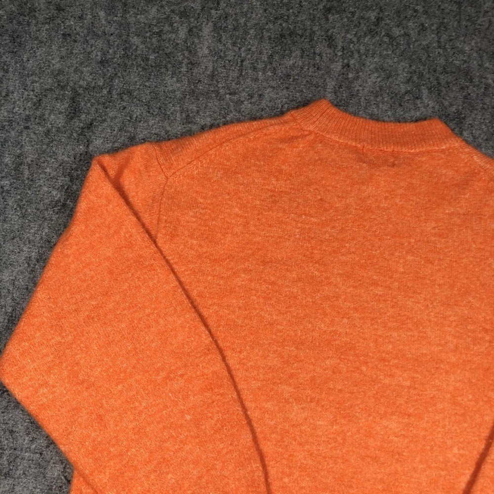 H&M Sweater Womens XS Orange Crewneck Tight Knit Pullover Stretch Long Sleeve - Picture 13 of 16